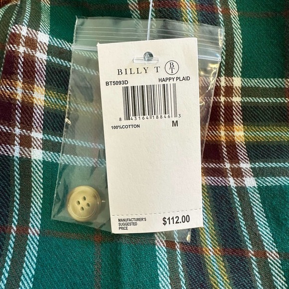 Nwt Billy T Happy Camper Plaid Shirtdress Medium - Picture 8 of 10